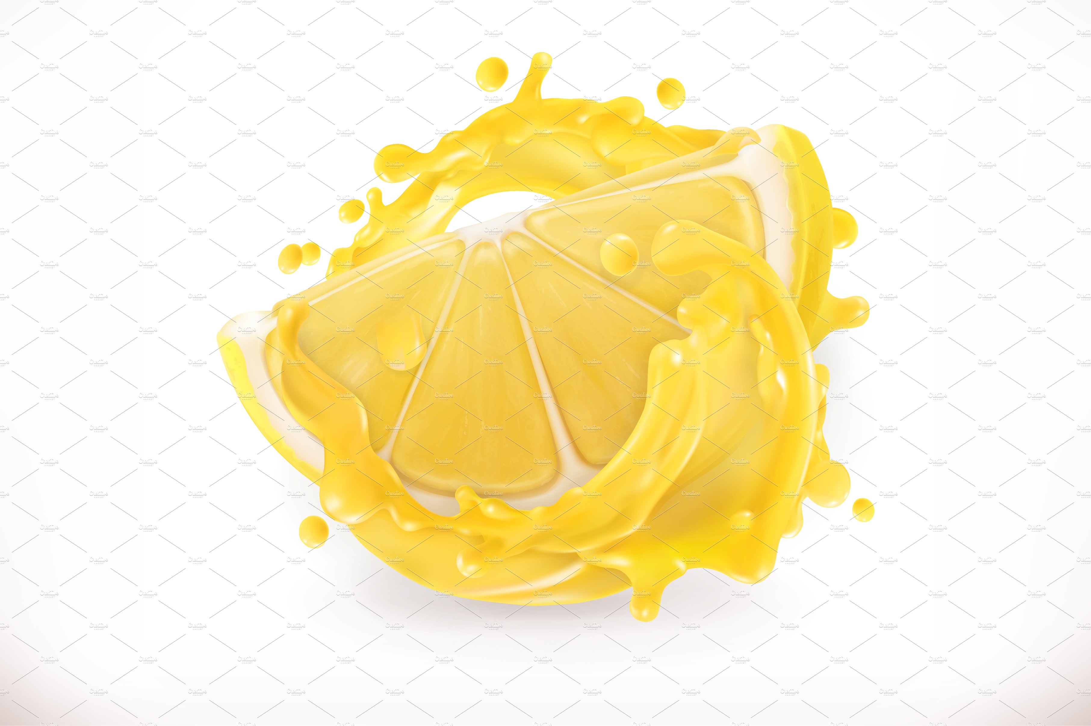 Lemon and lime juice. Vector icons preview image.