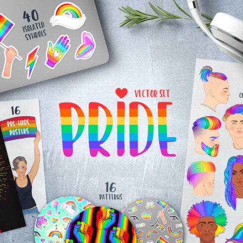 PRIDE. Vector set of 88. cover image.