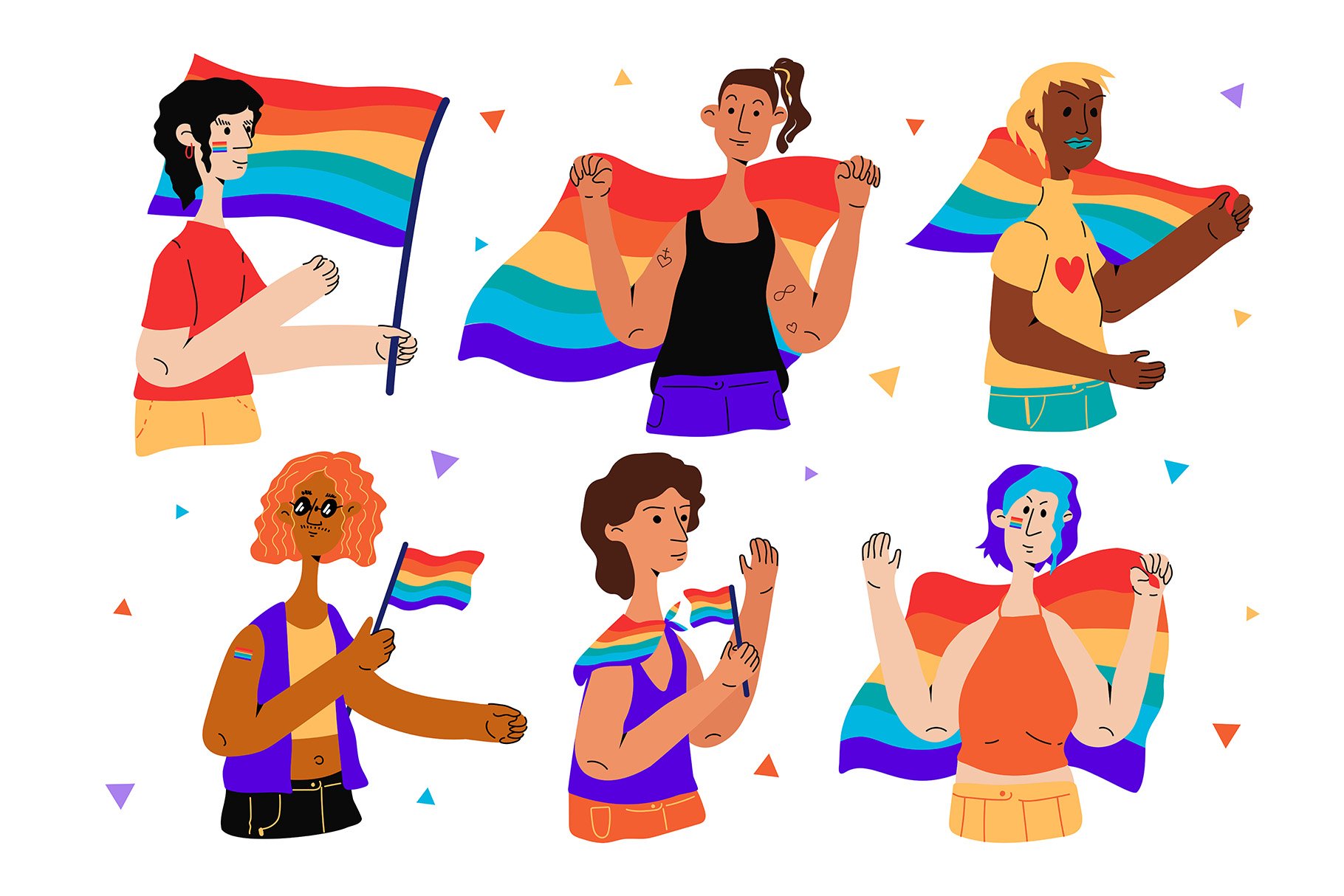 LGBT Activist Illustrations preview image.