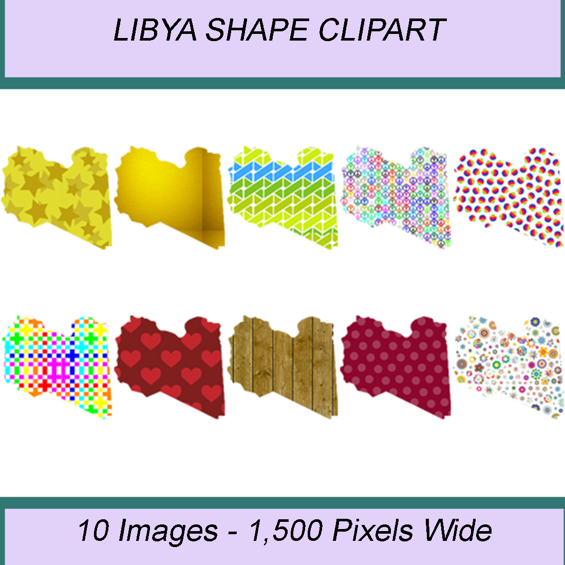 LIBYA SHAPE CLIPART ICONS cover image.