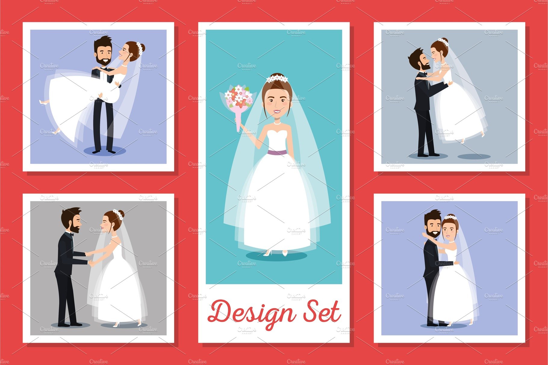 designs set of couples married cover image.