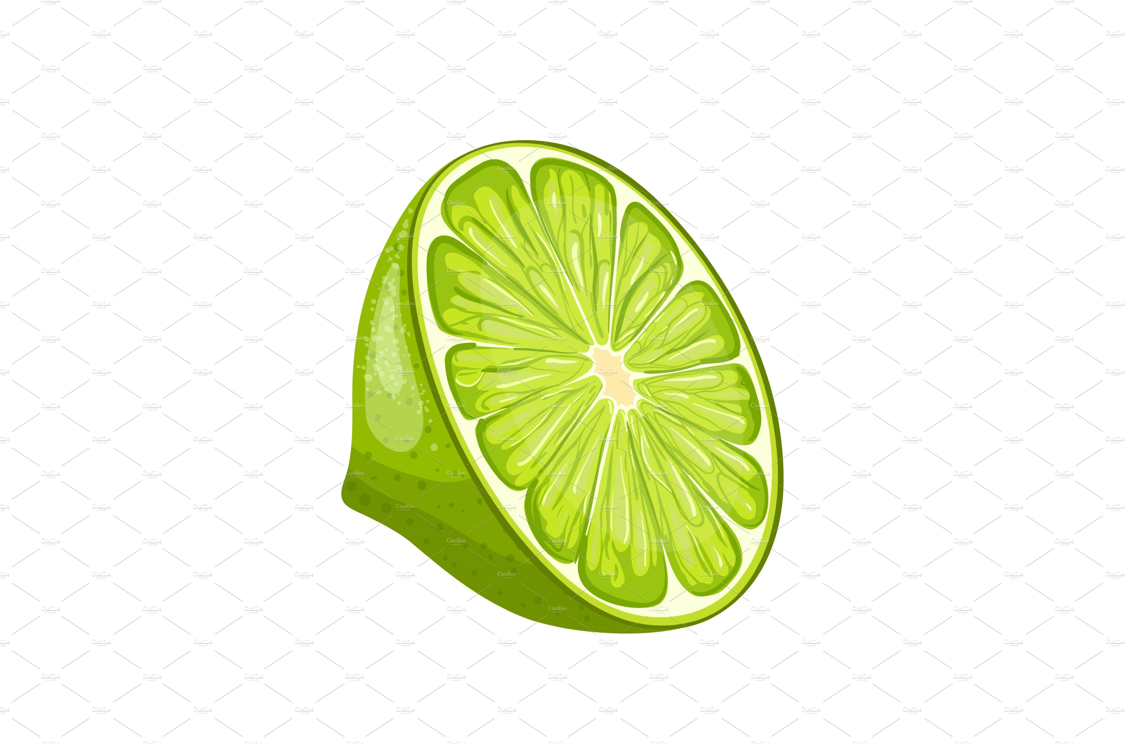 lime fresh cartoon vector cover image.