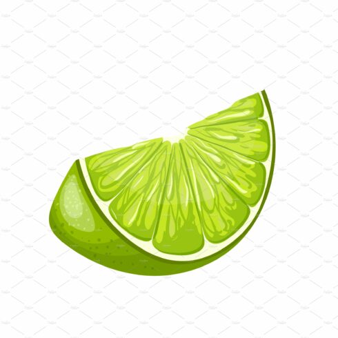 lime piece cartoon vector cover image.