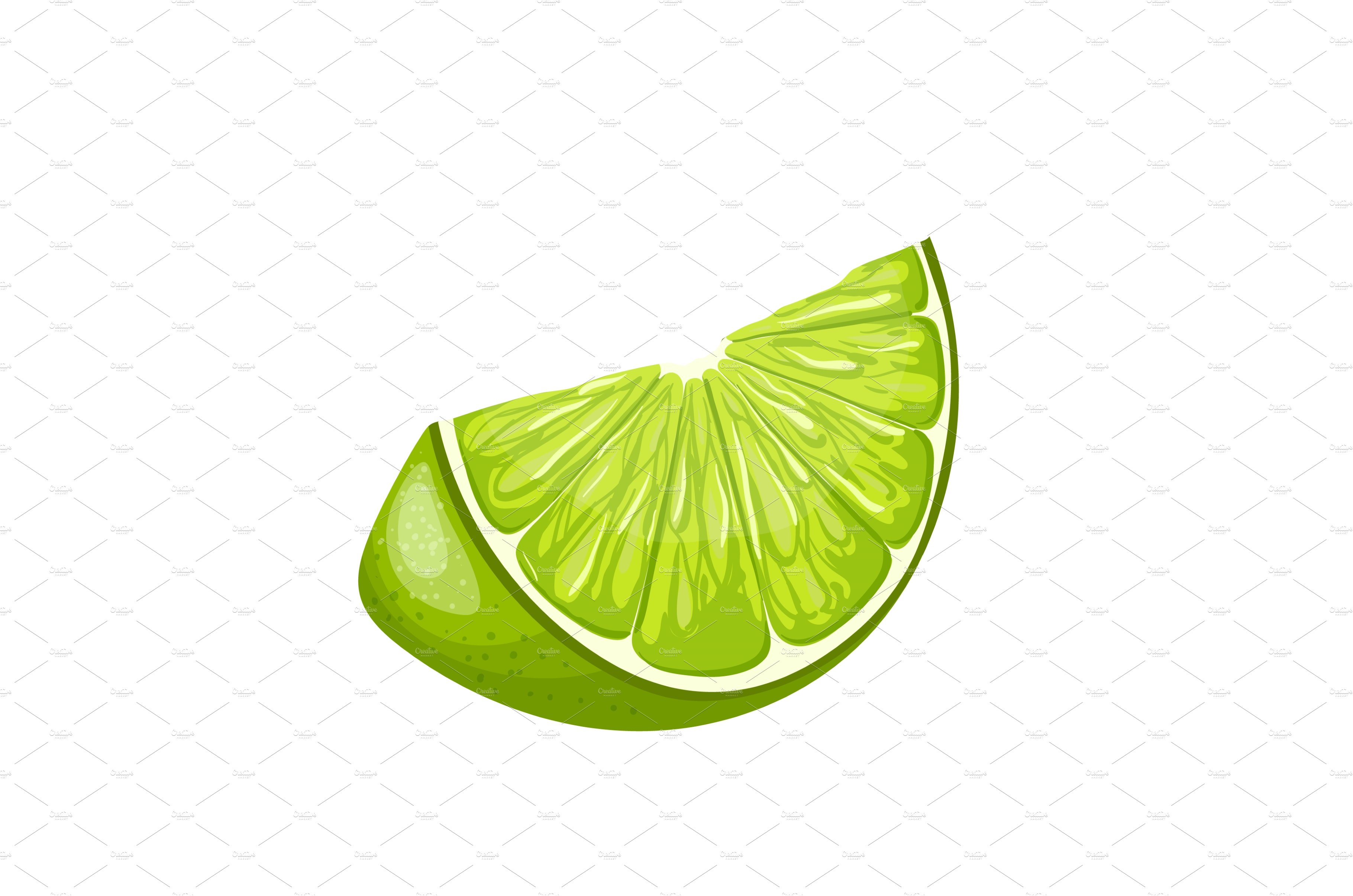 lime piece cartoon vector cover image.