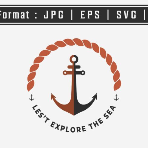 Vintage Emblem Anchor Logo With Ship cover image.