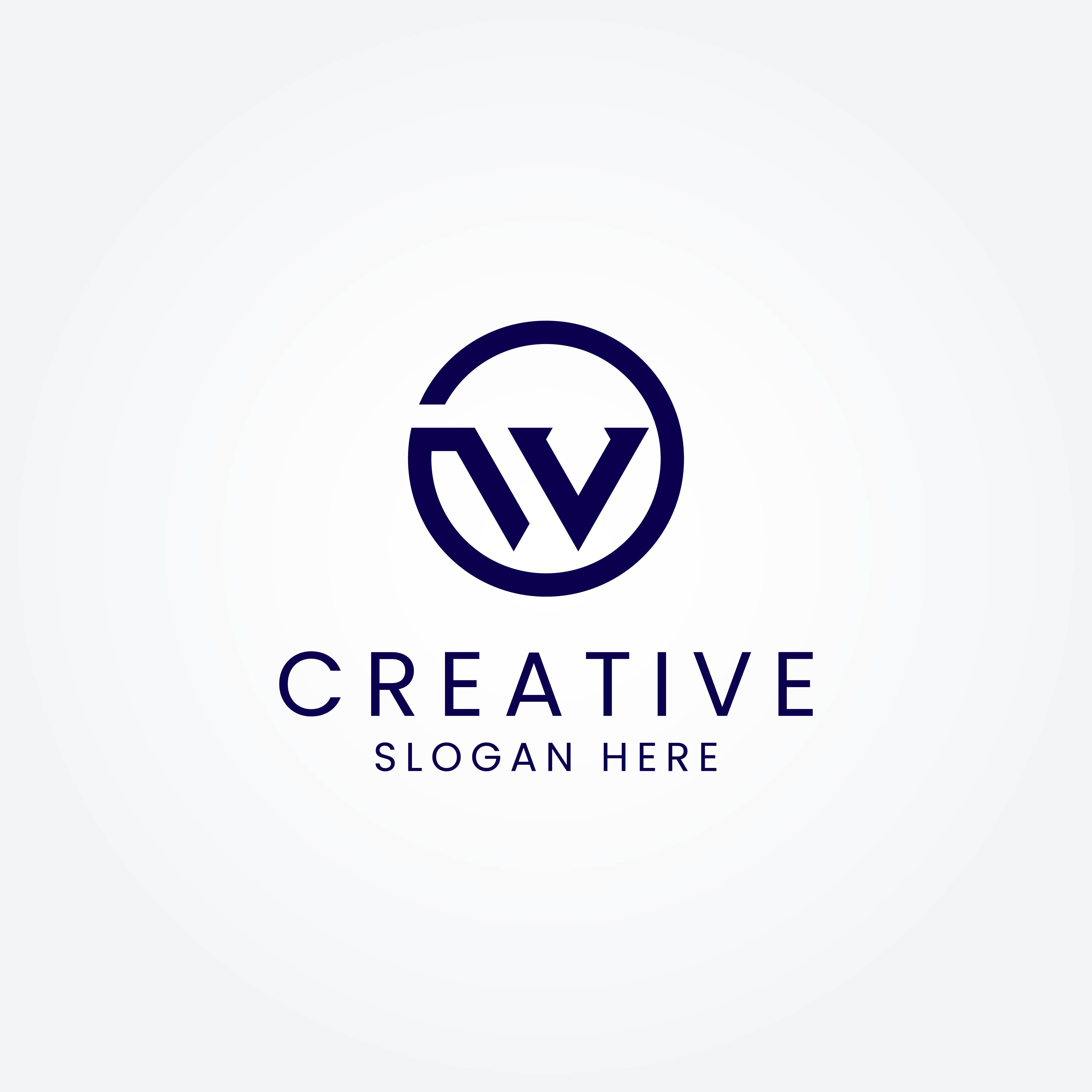 Abstract Letter WV Logo Vector Modern Letter logo Design Template preview image.