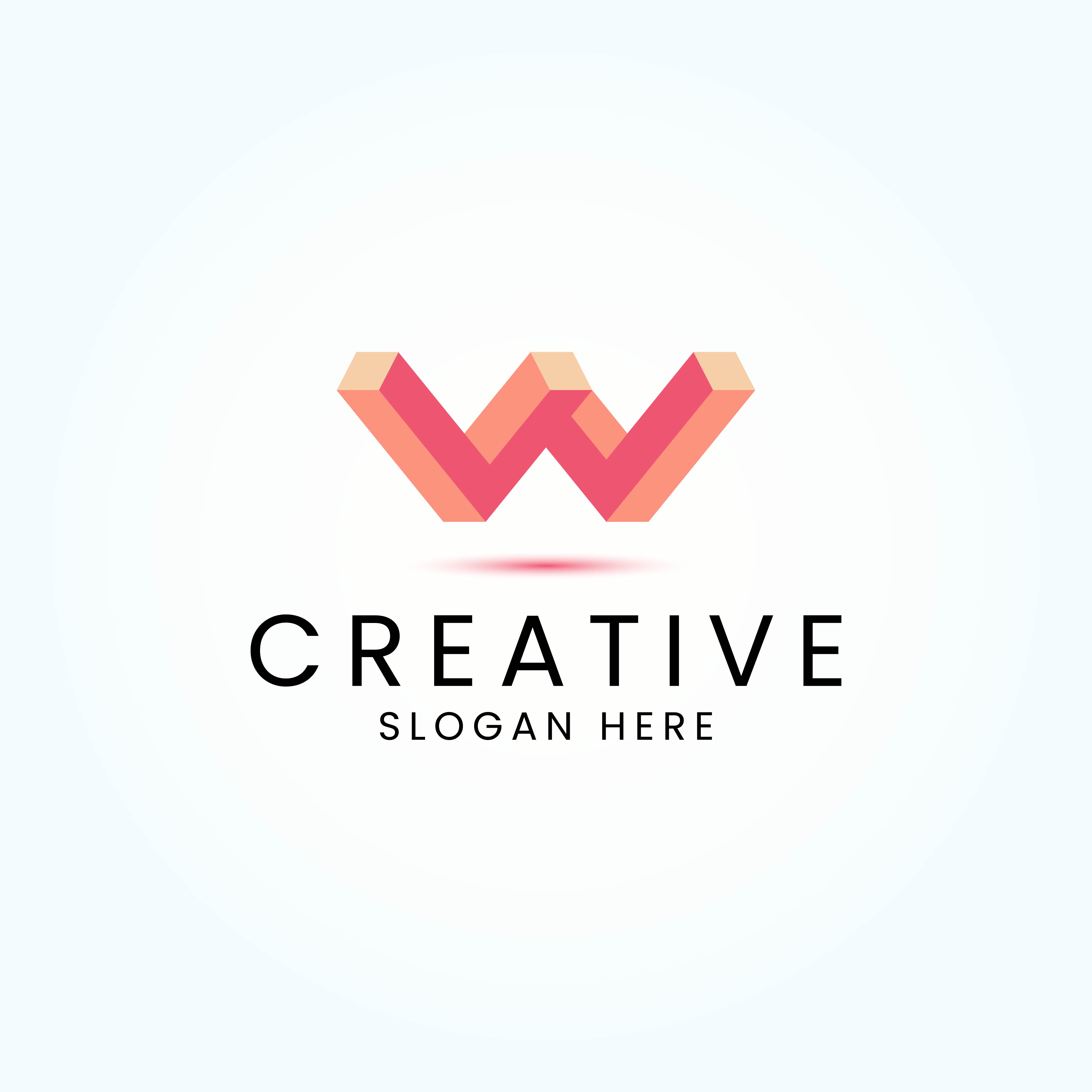 Abstract Modern Letter W Logo Design Vector Template preview image.