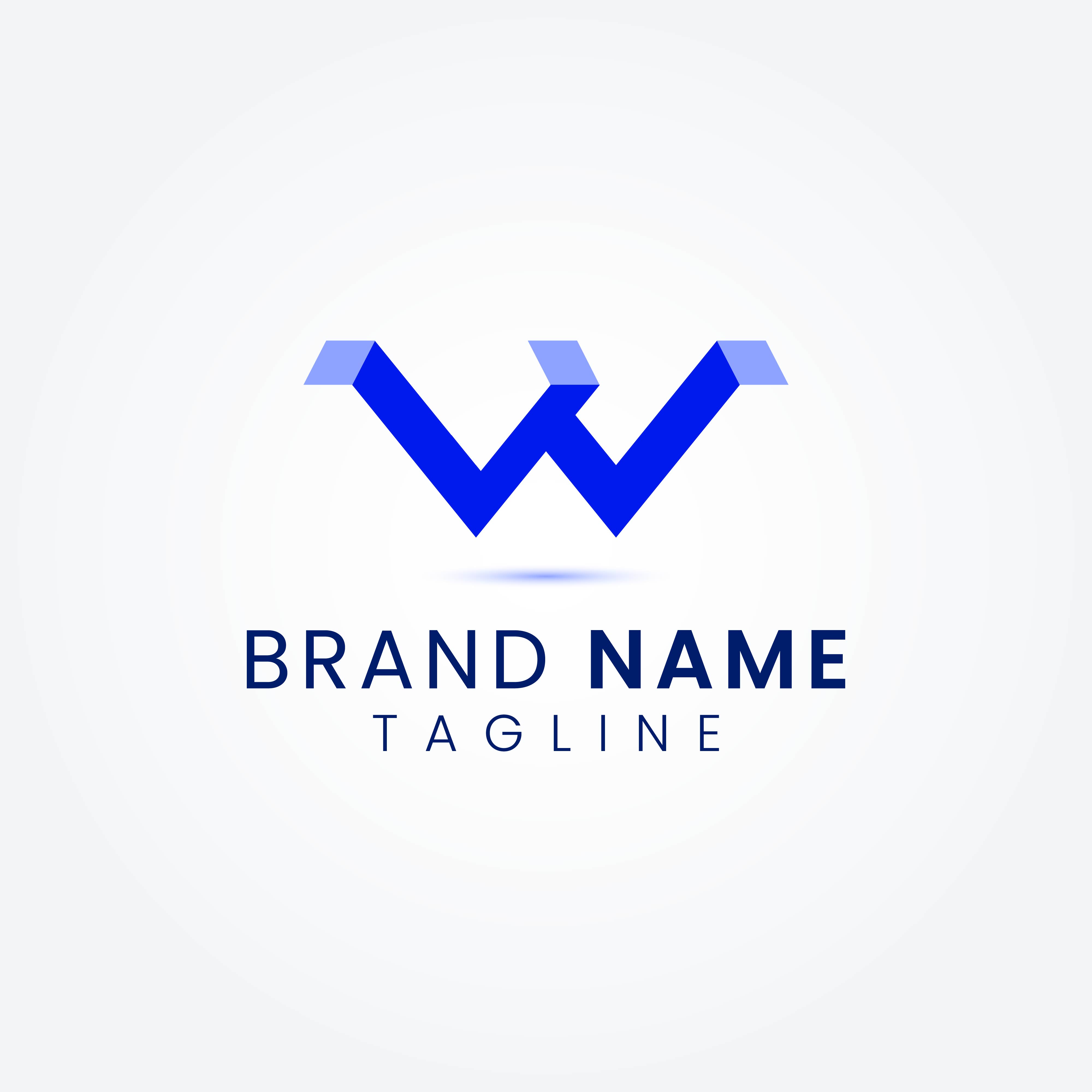 Modern Letter W Logo Design Vector Image preview image.