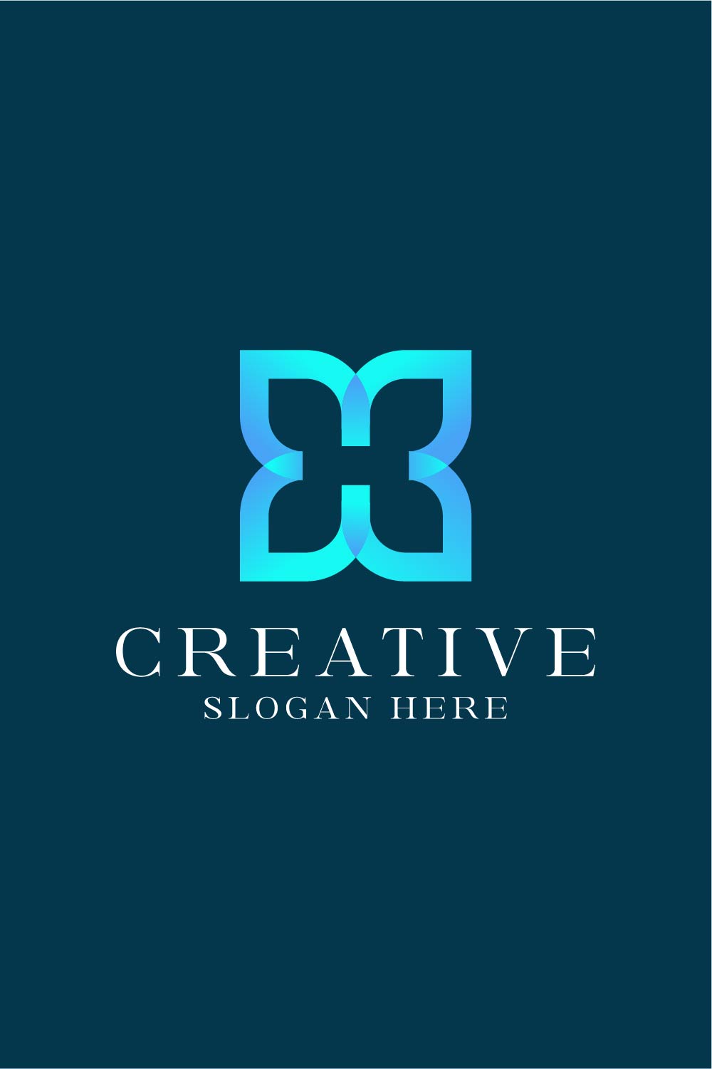 Creative Letter H Flower logo design template pinterest preview image.