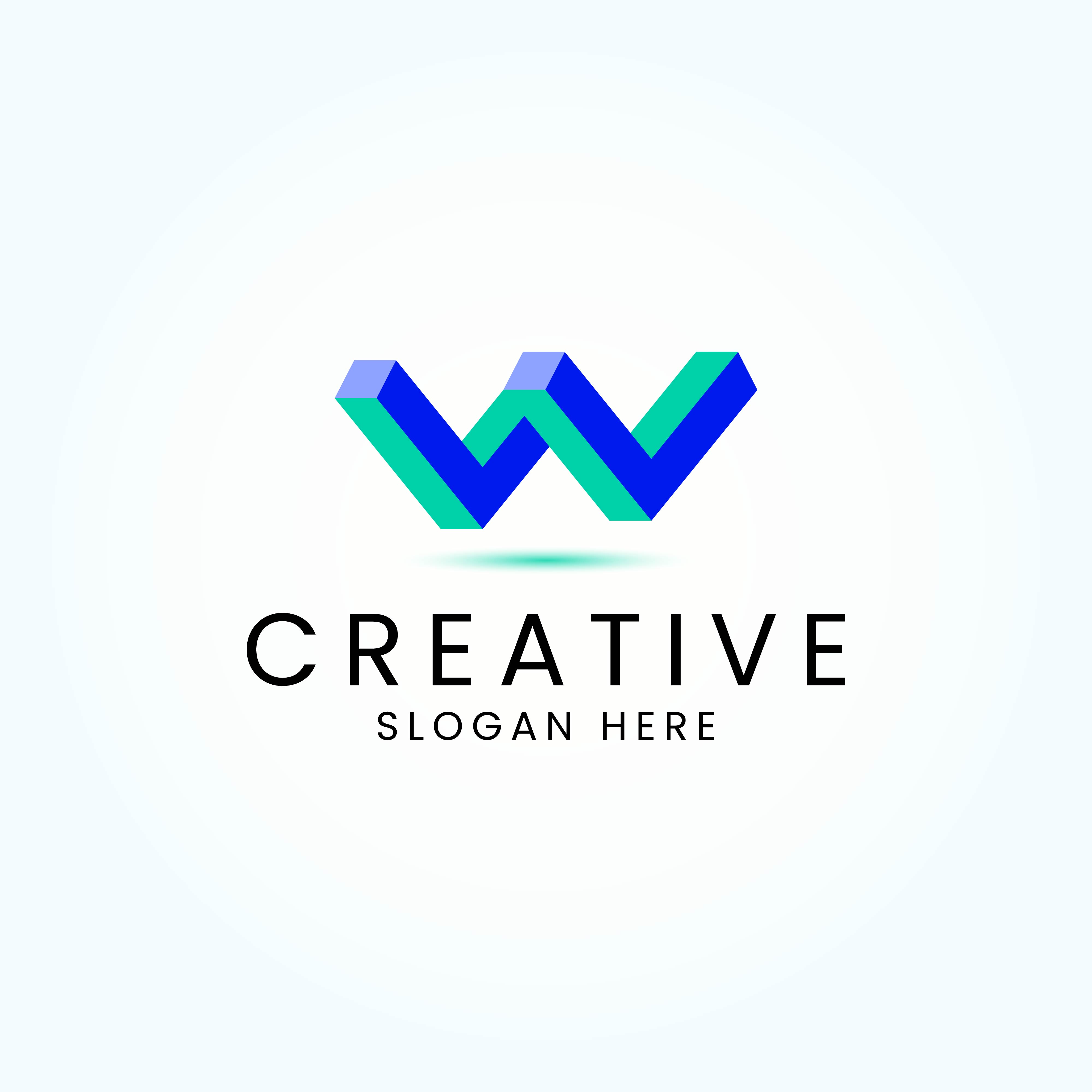 Creative and Modern Letter W Logo Design Vector Image preview image.