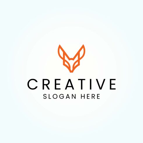 Creative Letter V Fox Head Logo Design Template cover image.