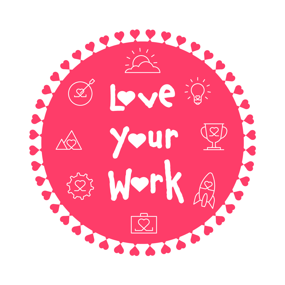 Passion at Work: Vector Icon Bundle for Loving Your Job and Career preview image.