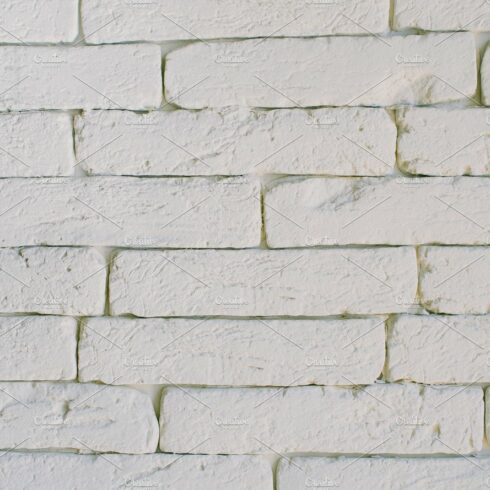 White grunge brick wall background cover image.