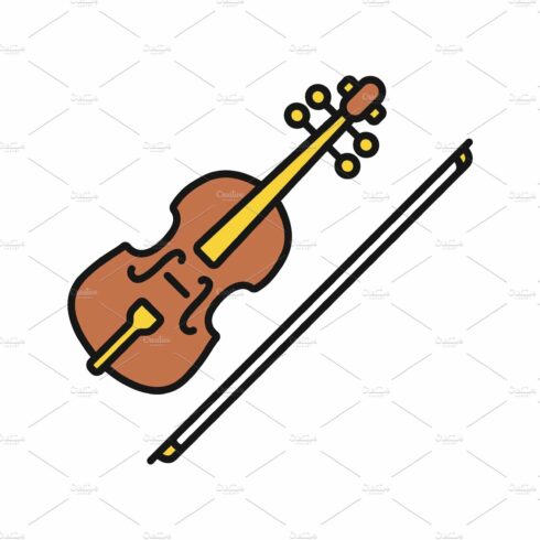 Violin color icon cover image.