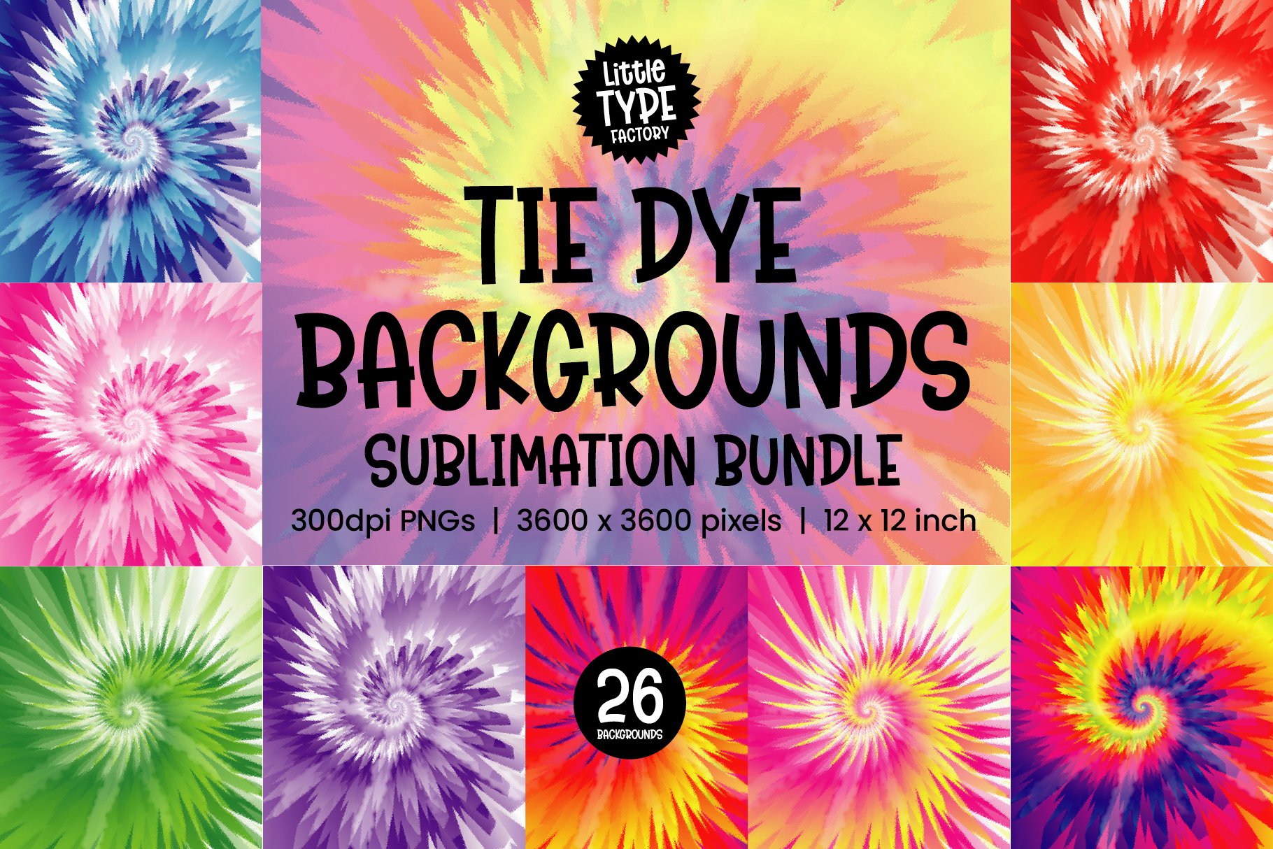 TIE DYE BACKGROUNDS cover image.