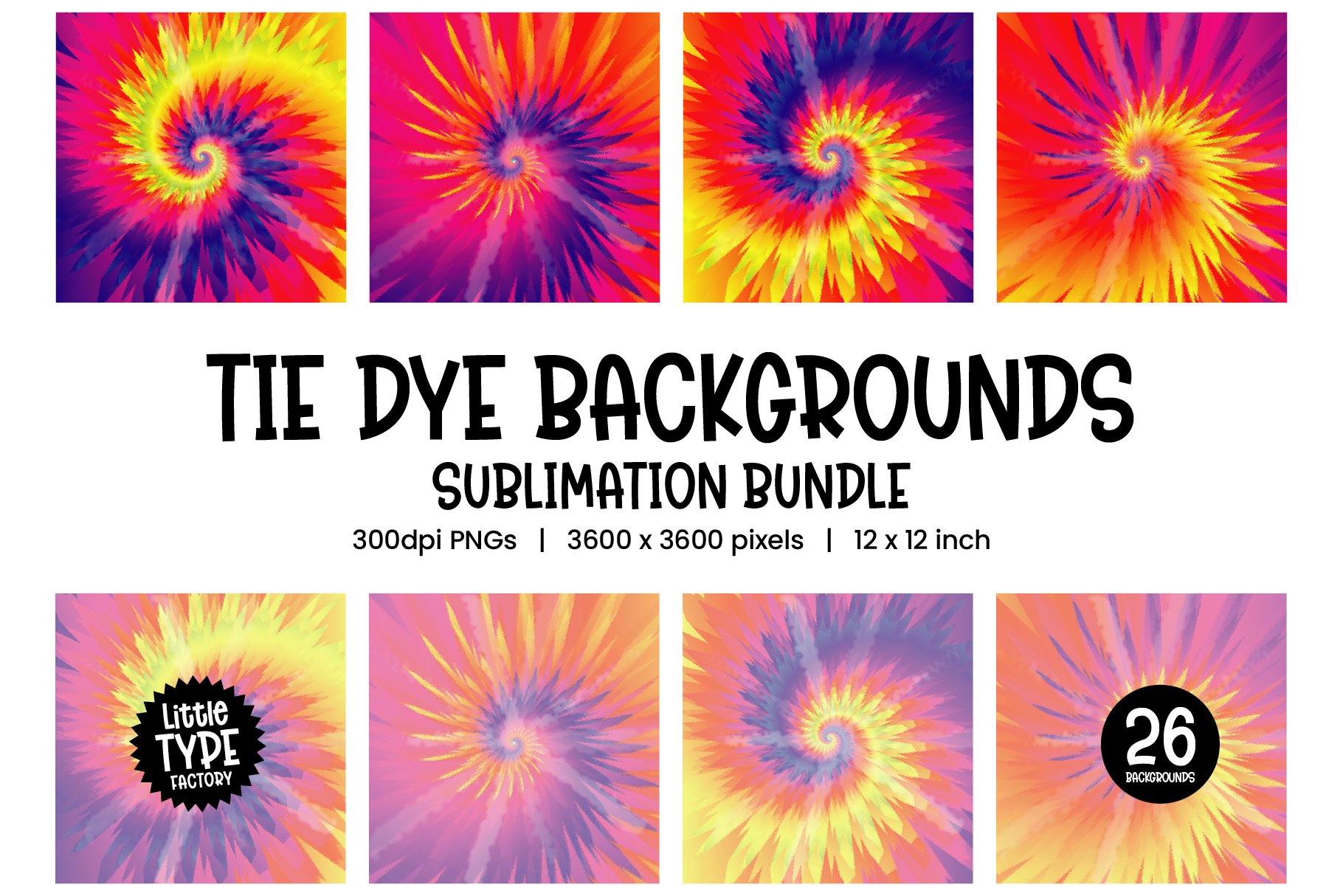 TIE DYE BACKGROUNDS preview image.