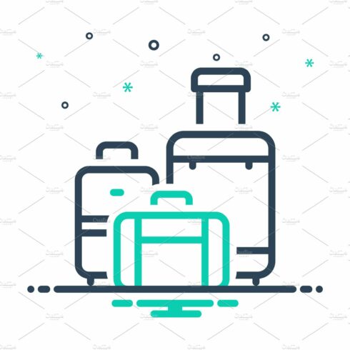 Luggage accessories mix icon cover image.