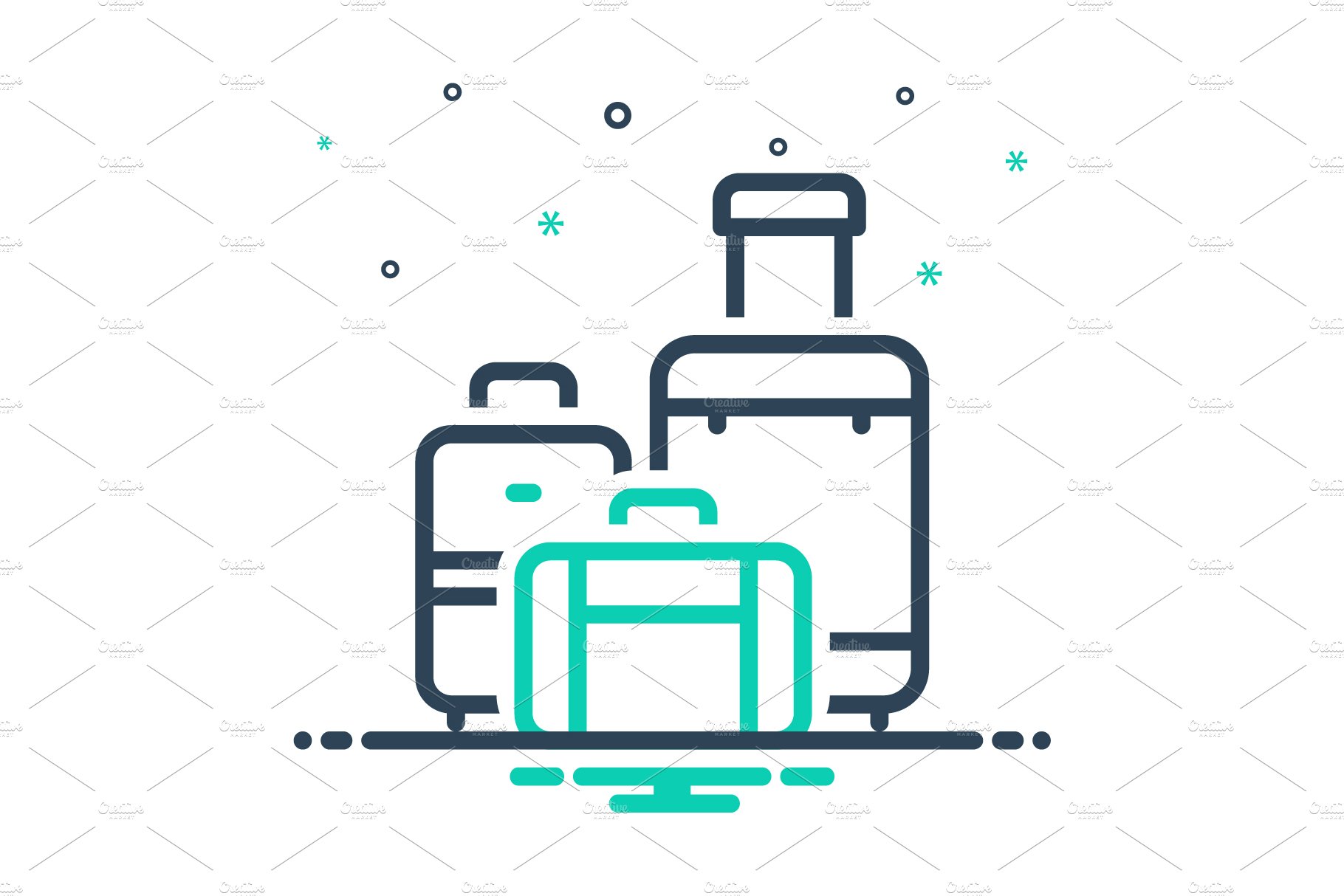 Luggage accessories mix icon cover image.