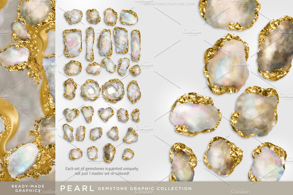 luxe gem illustrations pearl creativemarket 422