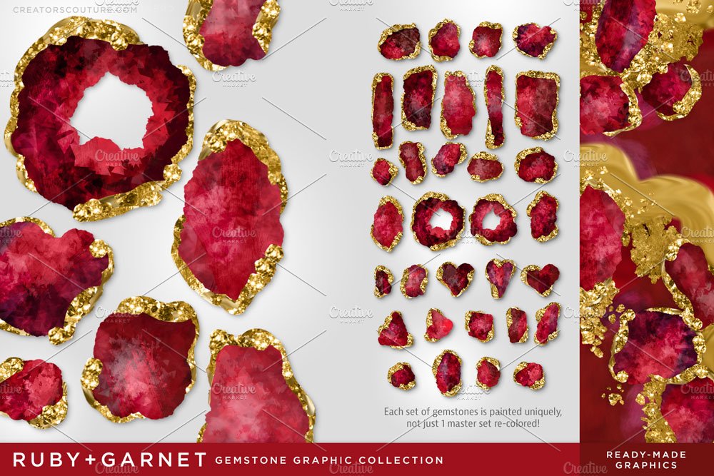 luxe gem illustrations ruby creativemarket 529