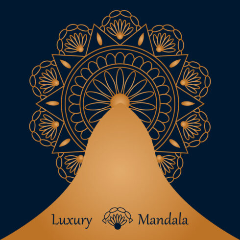 Luxury Mandala design Template SVG, Ai, EPS, PDF, DXF, JPG, PNG File cover image.