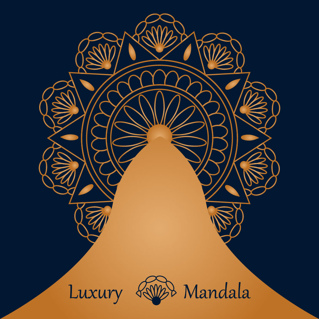 Luxury Mandala design Template SVG, Ai, EPS, PDF, DXF, JPG, PNG File cover image.