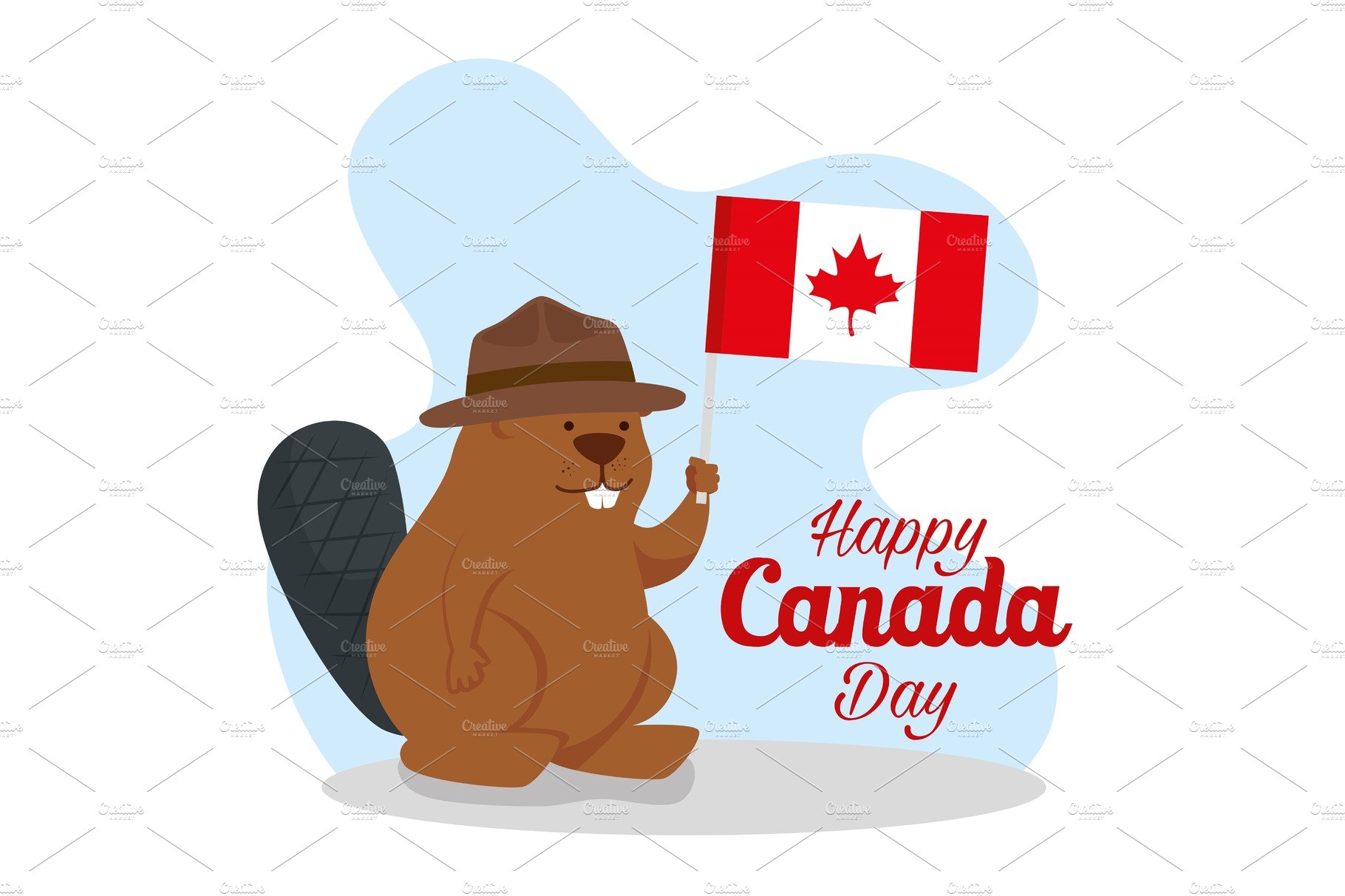 happy canada day with beaver and – MasterBundles