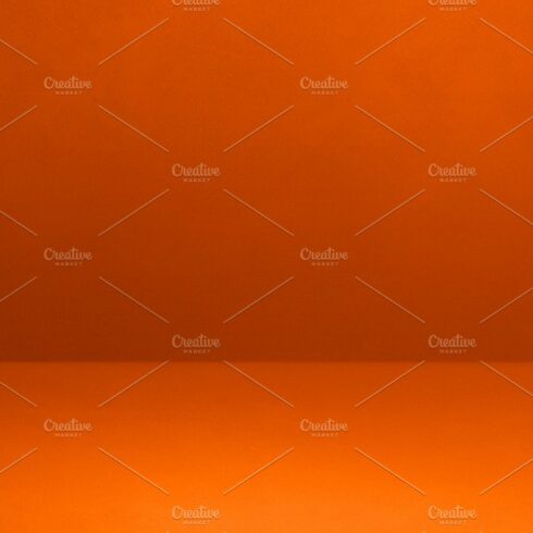 Empty orange concrete interior background banner cover image.