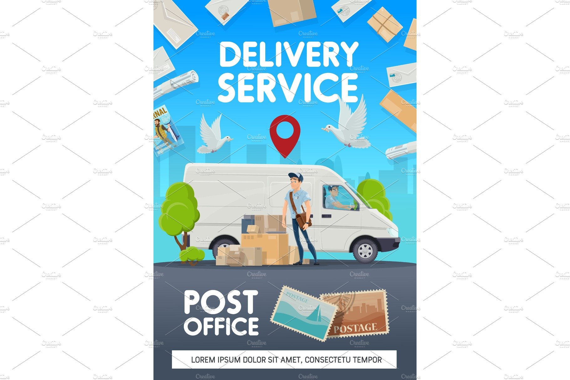 Post delivery, post office courier cover image.