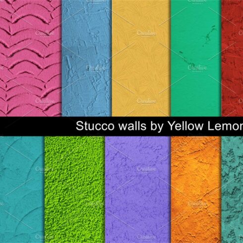 Stucco wall backgrounds cover image.