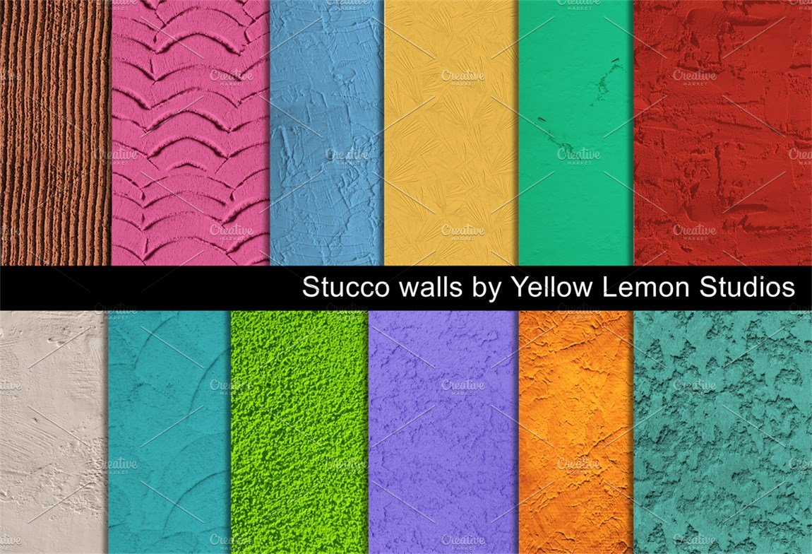 Stucco wall backgrounds cover image.