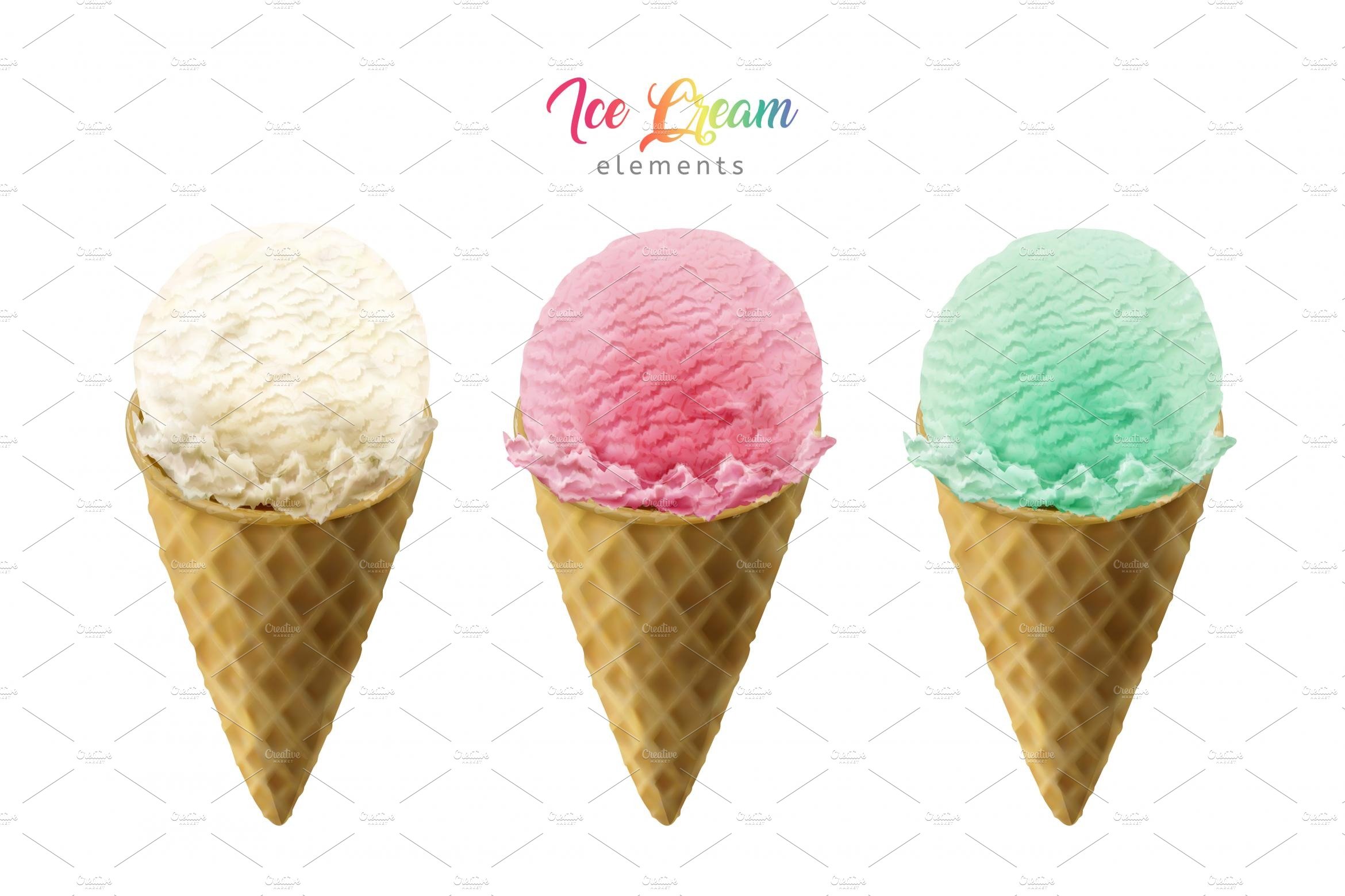 Colorful ice cream cones cover image.