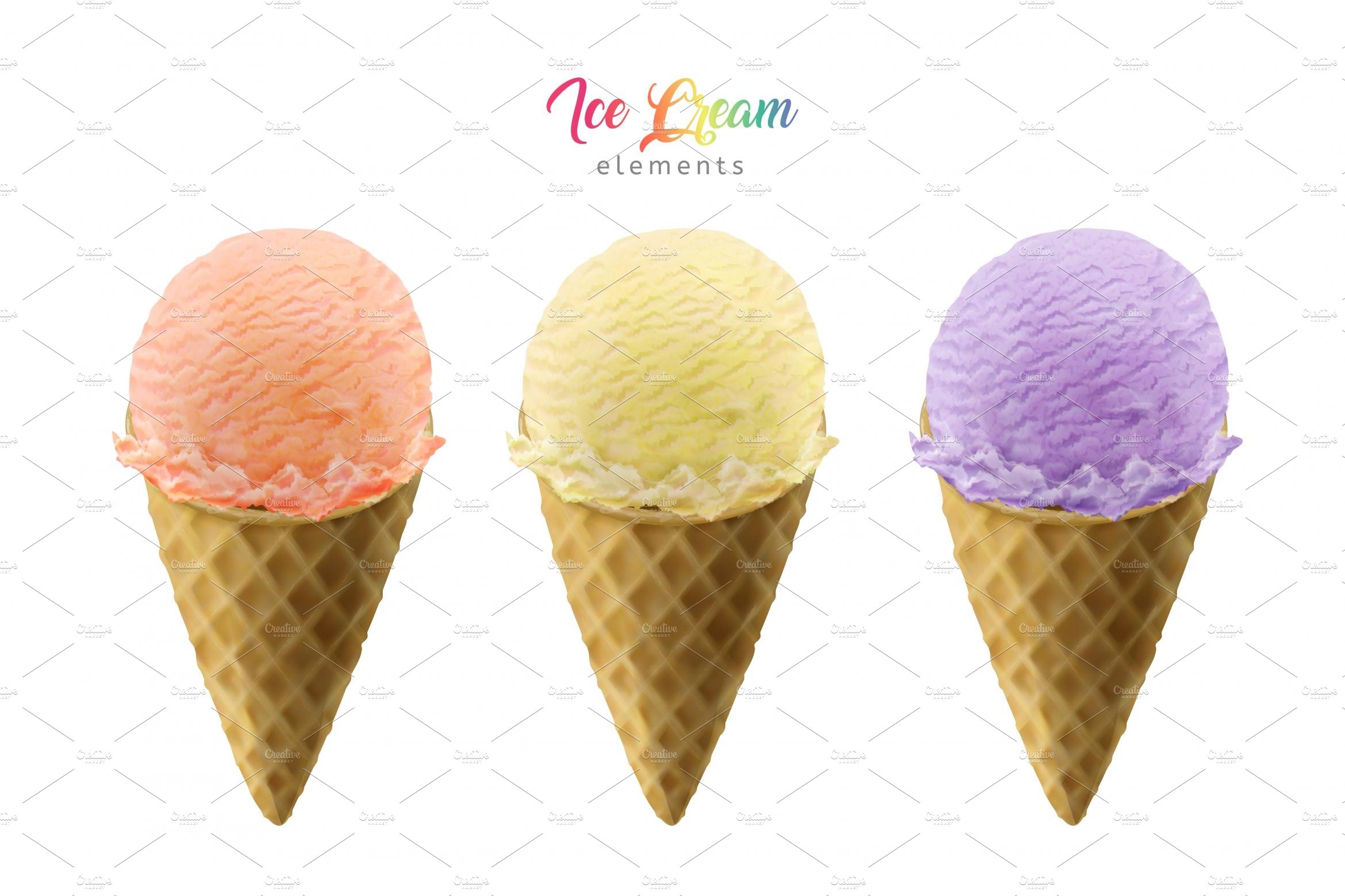 Colorful ice cream cones cover image.