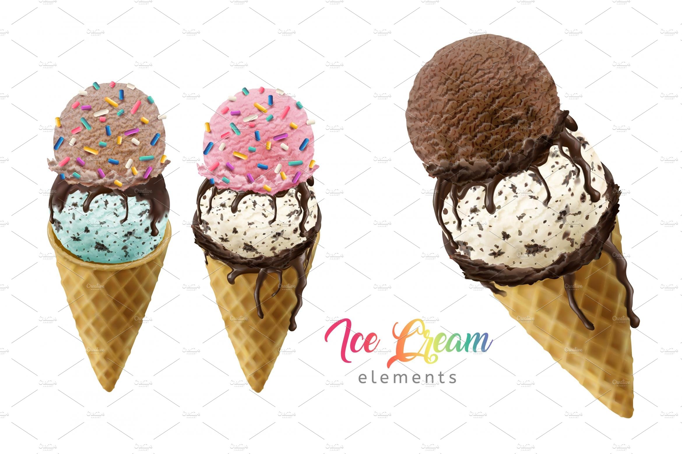 Colorful ice cream cones cover image.