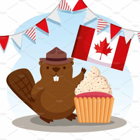 party banner and beaver with flag cover image.