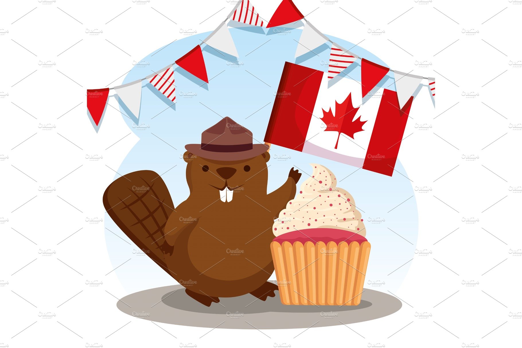 party banner and beaver with flag cover image.