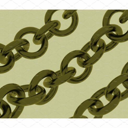 Three rows of metal gold chains cover image.