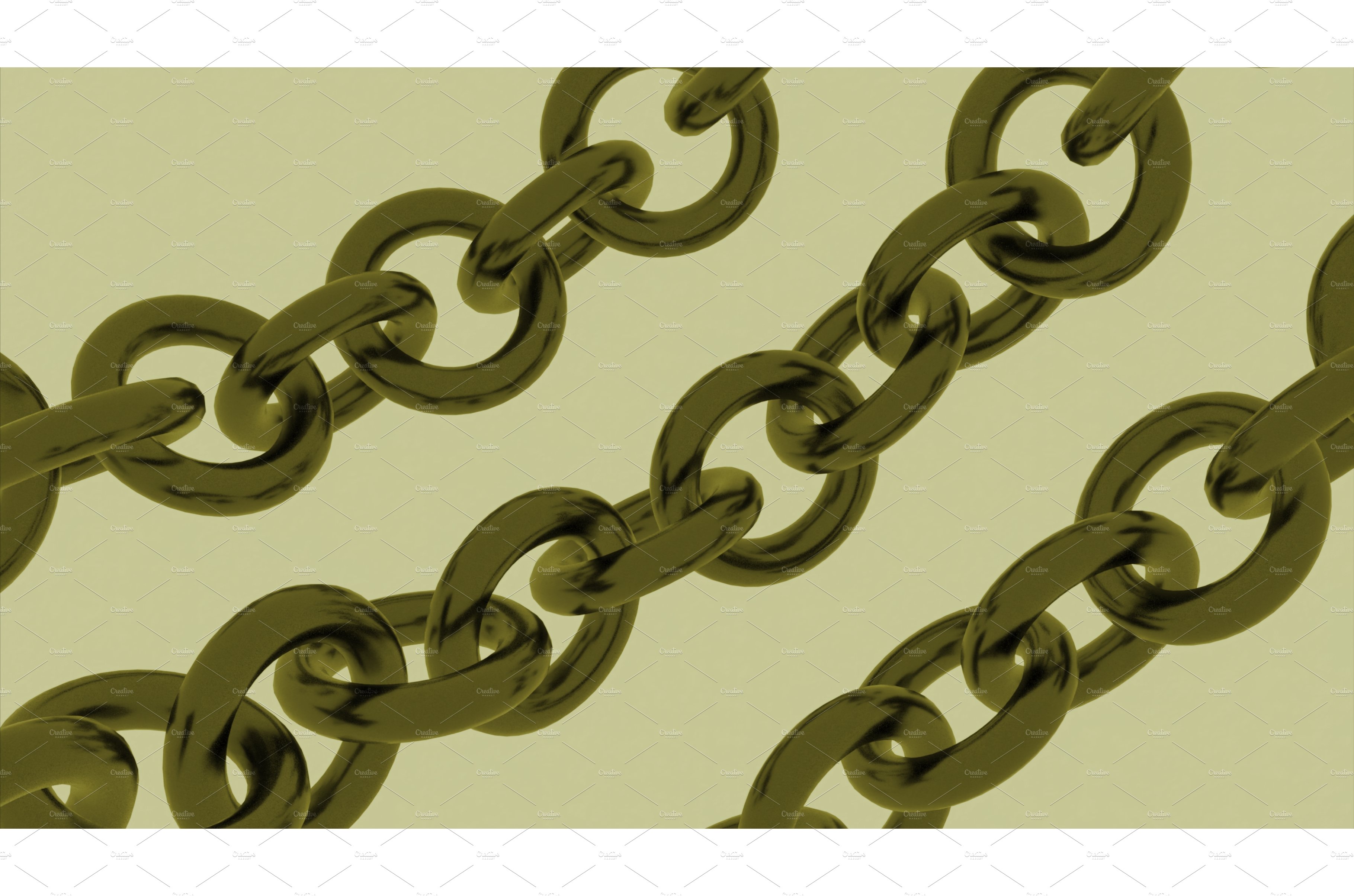 Three rows of metal gold chains cover image.