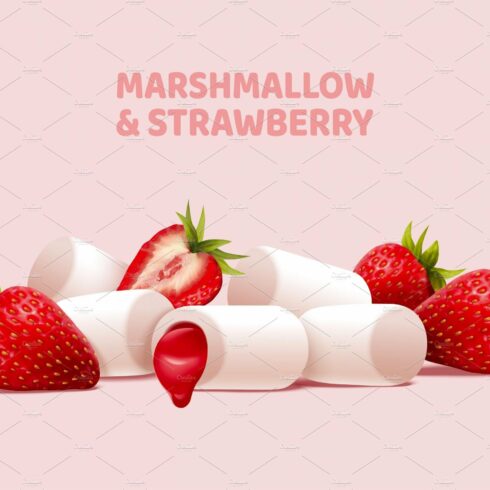 Marshmallow and strawberry cover image.