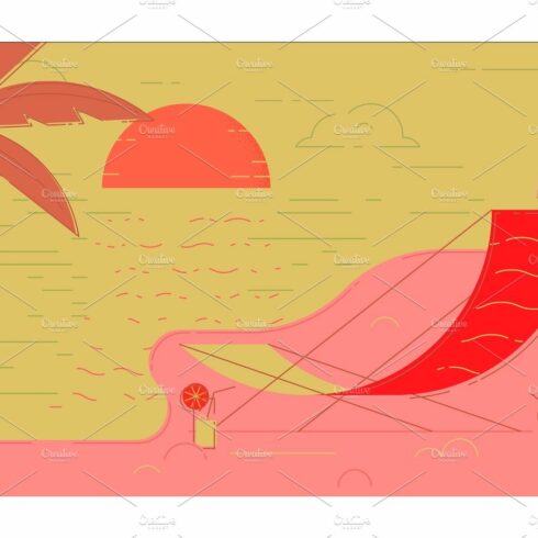 Beach Summer Vector Illustration cover image.