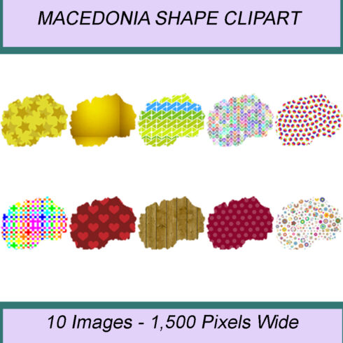 MACEDONIA SHAPE CLIPART ICONS cover image.