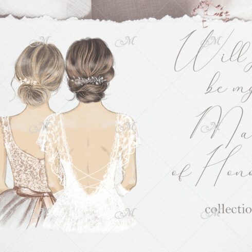 Bride & Bridesmaids Art Bundle cover image.
