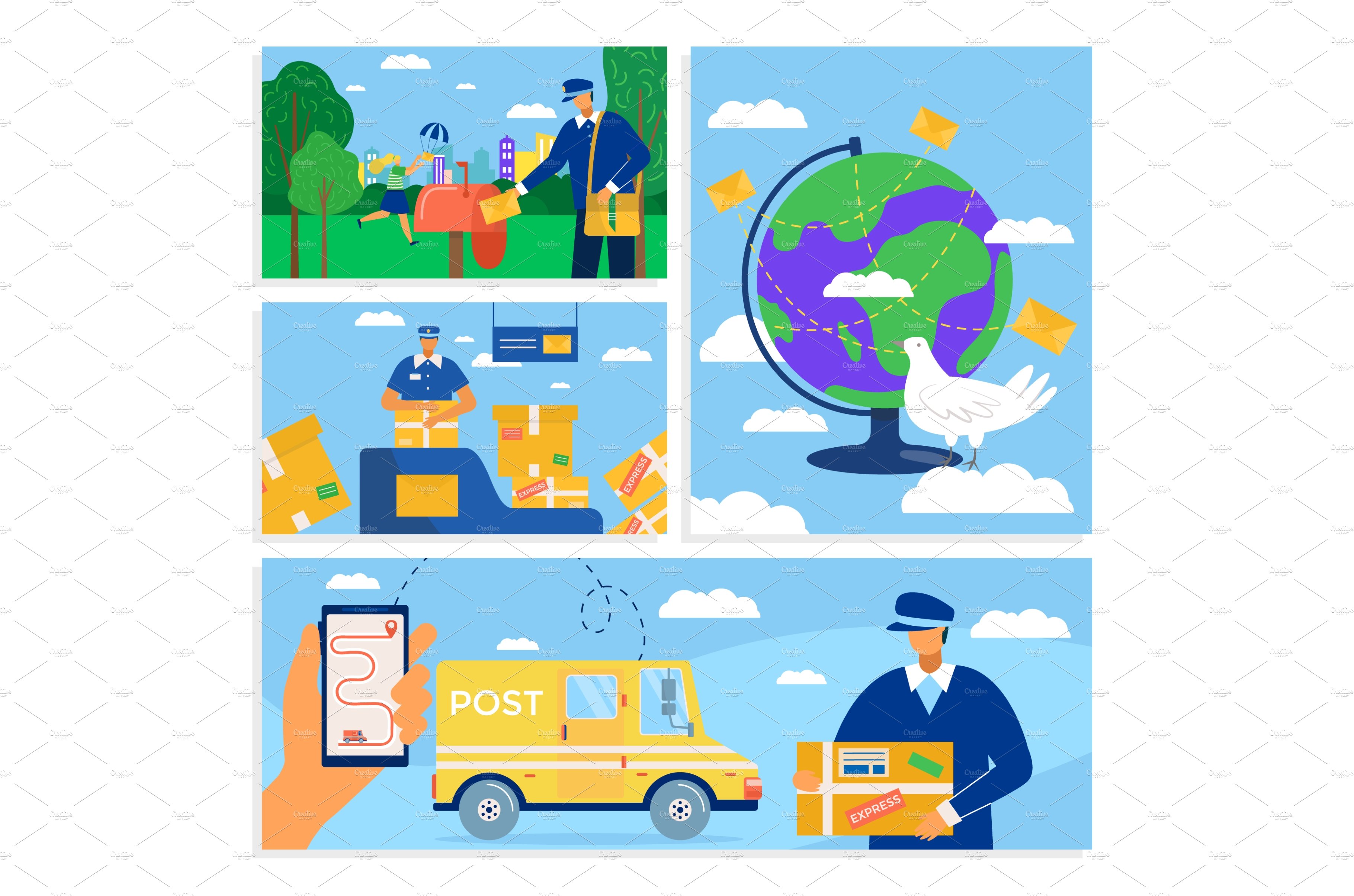 Mail delivery service banners cover image.