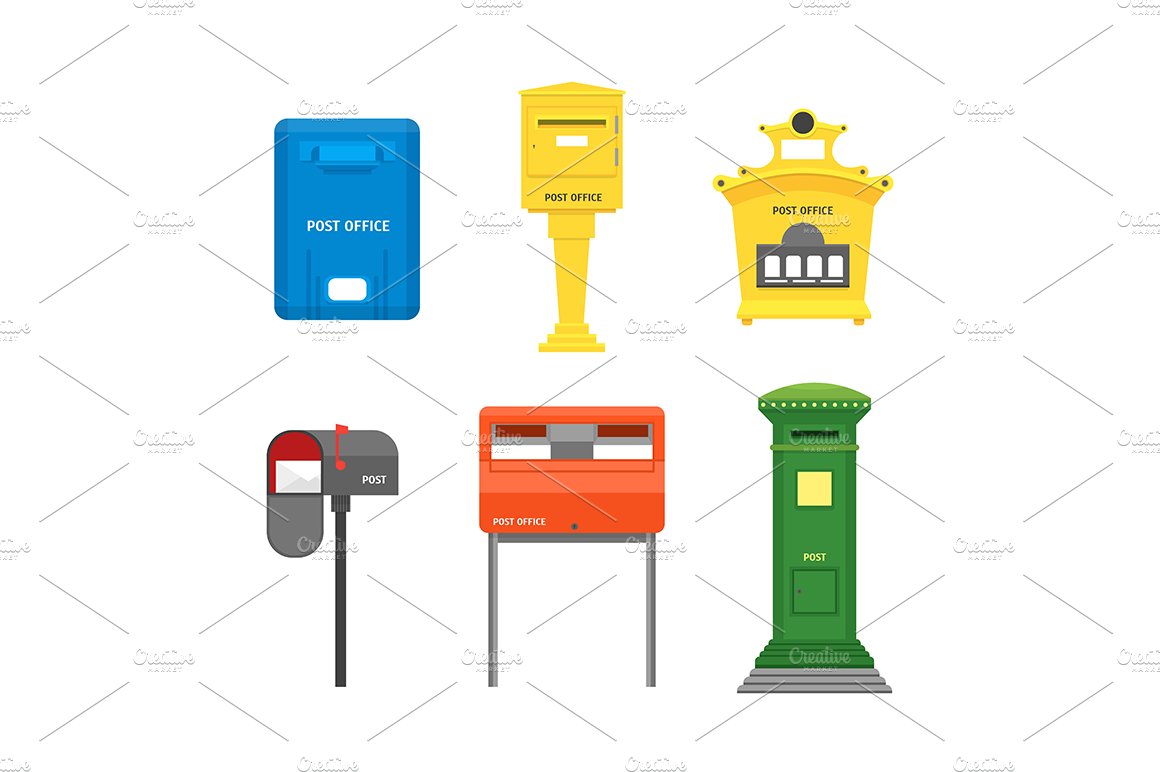 mail box vector set 04 similarcm 917