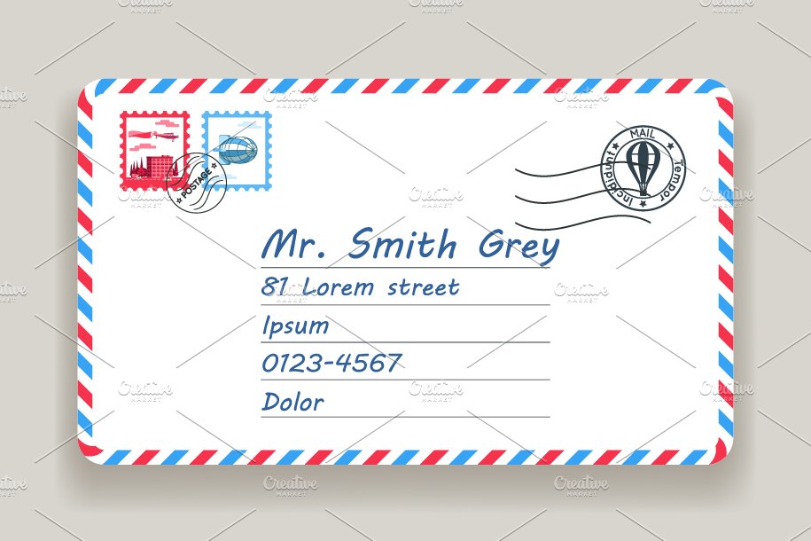Mailing postal address mail letter cover image.