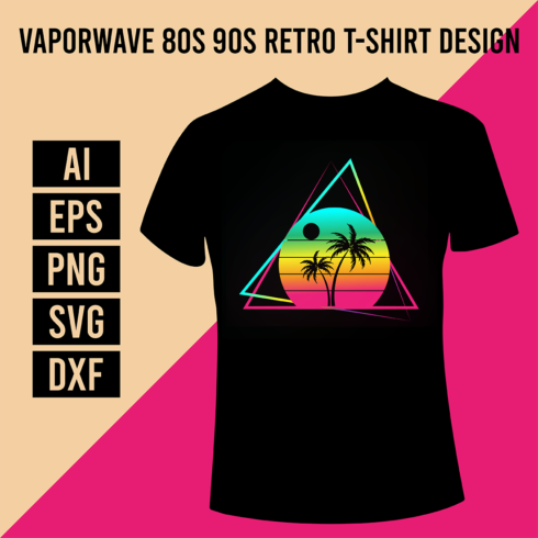 Vaporwave 80s 90s Retro T-Shirt Design cover image.