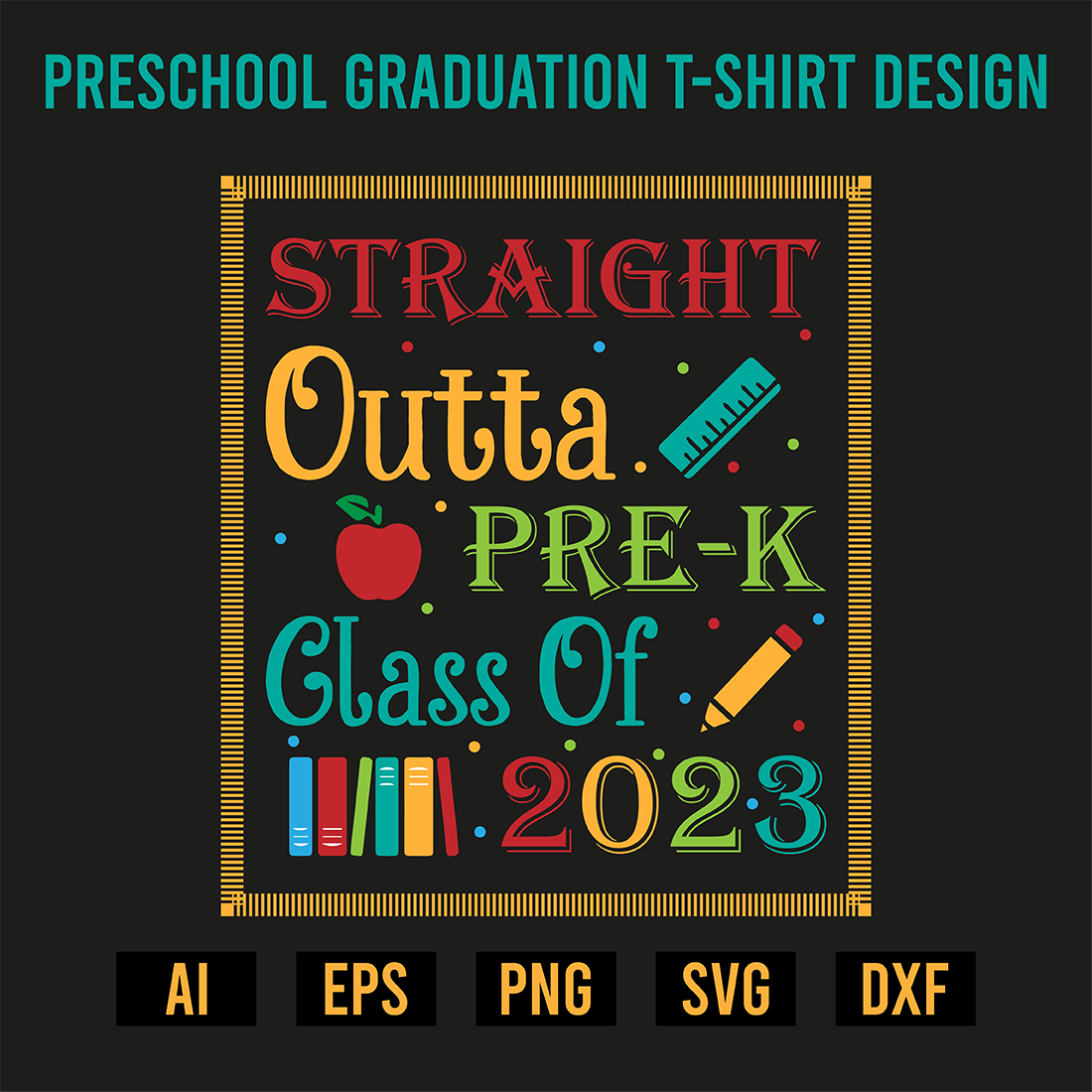 Preschool Graduation T-Shirt Design preview image.