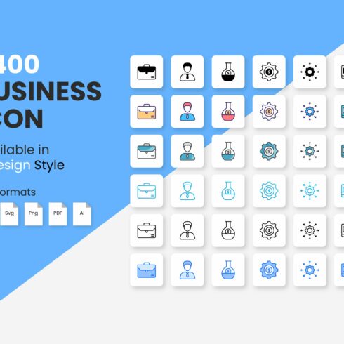 2400 Business Icons Mega Bundle cover image.
