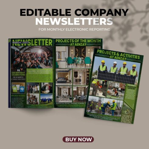Company Newsletter Professional Template 7 Pages in Just $19 cover image.