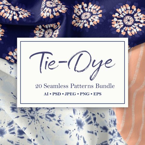 20 Tie-Dye Patterns Bundle cover image.